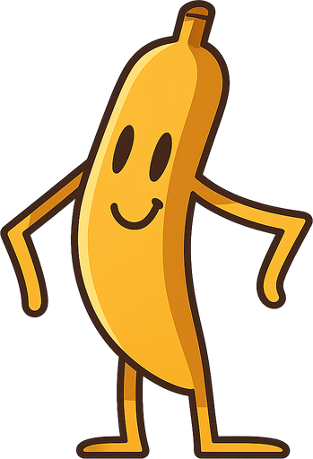 Banana golden. No background. Transparent background. Blank background. No shadows. 2d. In-Game asset. flat