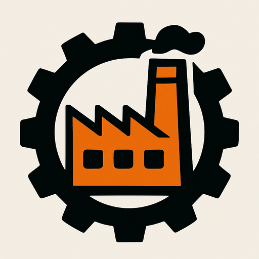 Fabrika logosu.
In-Game asset.  2d.  High contrast.  No shadows