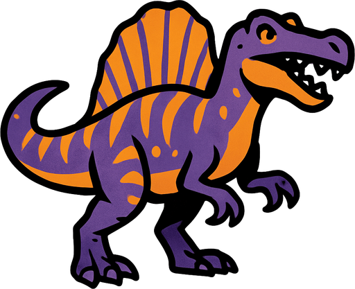 Spinosaurus.
In-Game asset.  2d.  High contrast.  No shadows