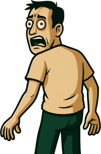 same person without anything no chair or any locks on the image and he is facing the screen by its back.