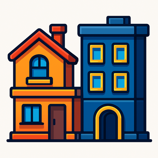 build buildings next to each other.
In-Game asset.  High contrast.  No shadows