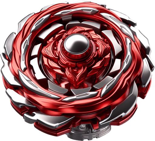 Photorealistic Red beyblade, top view
