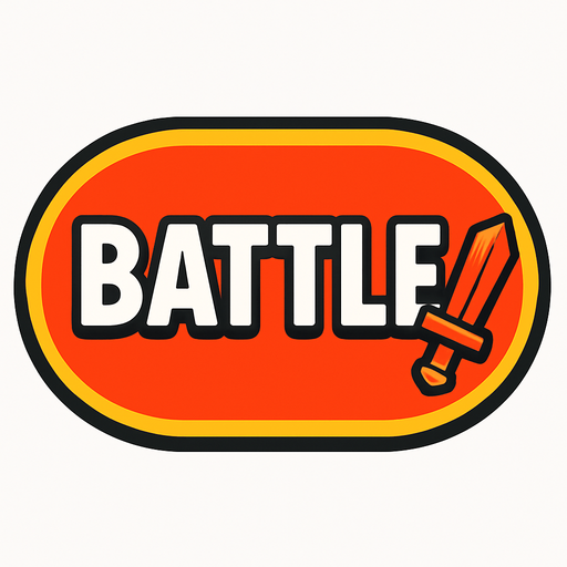 A Battle Button.
In-Game asset.  2d.  High contrast.  No shadows
