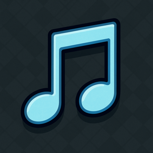 Ice blue with a dark color stroke music notes (note must be simetric)..
In-Game asset.  2d.  High contrast.  No shadows