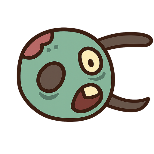 zombie icon
. No background. Transparent background. Blank background. No shadows. 2d. In-Game asset. flat