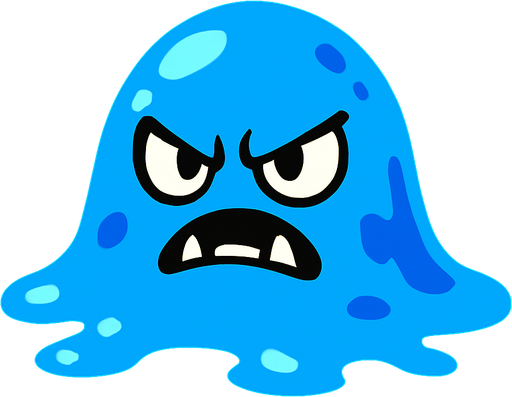 get an enemy in the form of slime.
In-Game asset.  2d.  High contrast.  No shadows