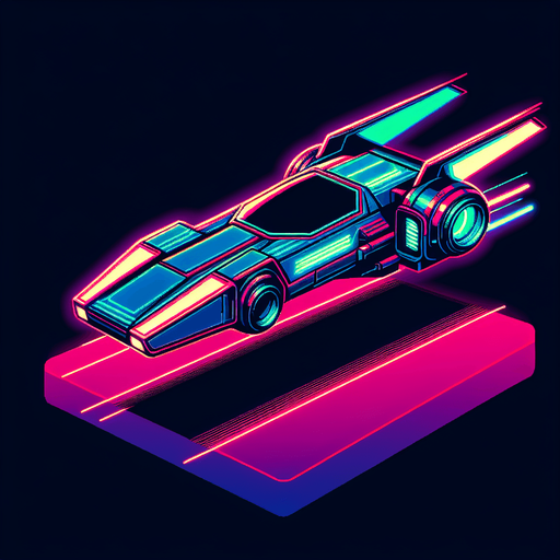 side profile of a flying car in the art style of a 16 bit neon cyberpunk game.
Single Game Texture. In-Game asset. 2d. Blank background. High contrast. No shadows.