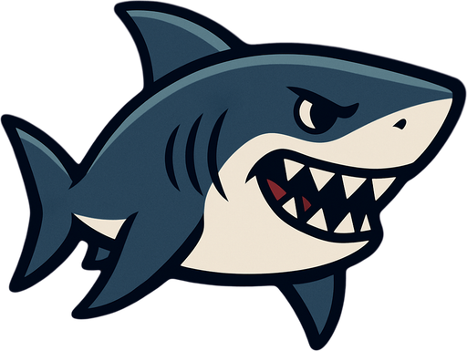 shark.
In-Game asset.  2d.  High contrast.  No shadows