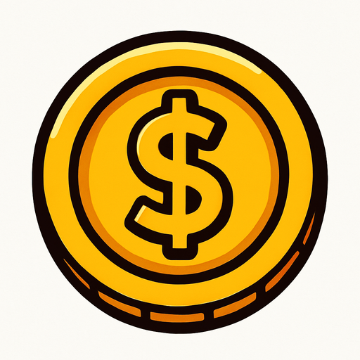 Coin.
In-Game asset.  2d.  High contrast.  No shadows