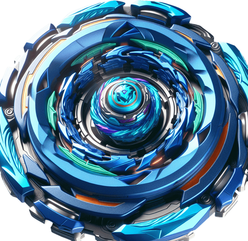 Blue beyblade, TOP VIEW