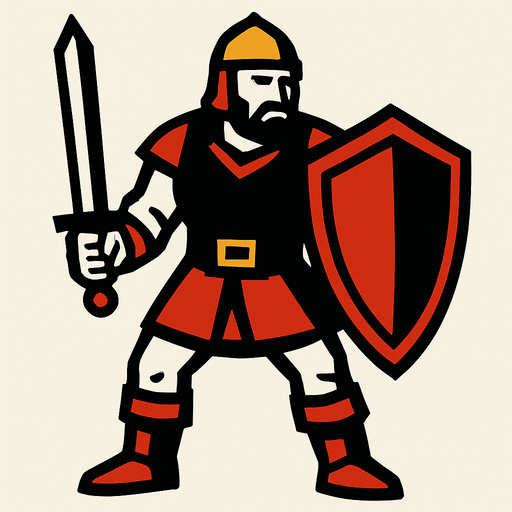 Warrior.
In-Game asset.  2d.  High contrast.  No shadows