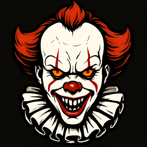 pennywise head.
In-Game asset.  2d.  High contrast.  No shadows