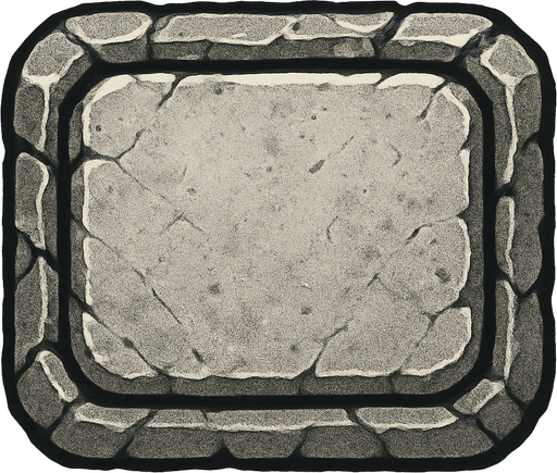 Stone effect button.
In-Game asset.  2d.  High contrast.  No shadows
