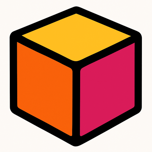 cube.
In-Game asset.  2d.  High contrast.  No shadows