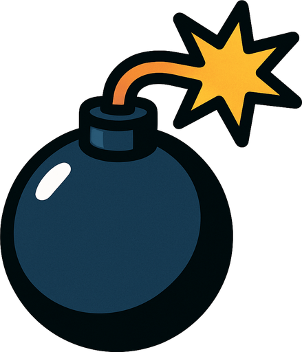 bomb.
In-Game asset.  2d.  High contrast.  No shadows