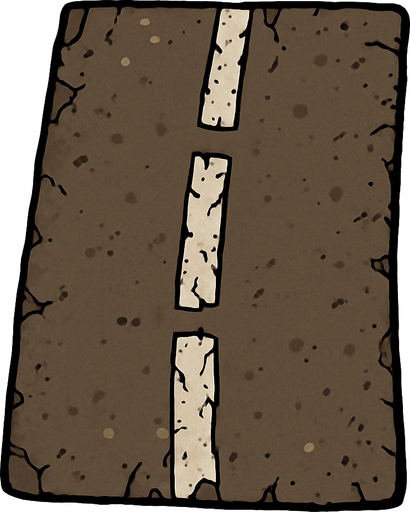 PISTA DESPINTADA.
In-Game asset.  2d.  High contrast.  No shadows