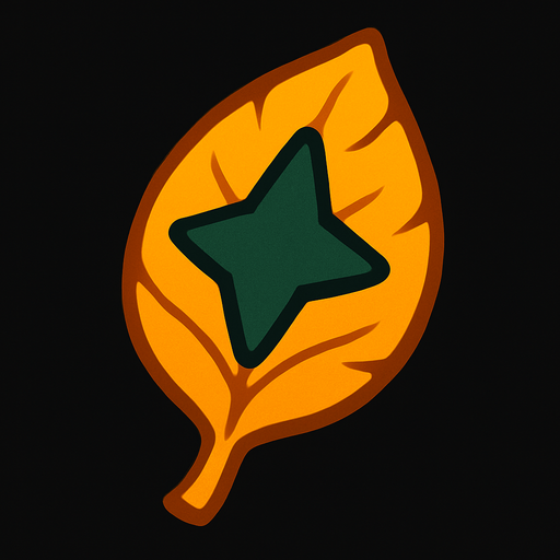 Fortune Leaf.
In-Game asset.  2d.  High contrast.  No shadows