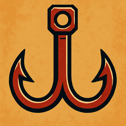 double pointed hook.
In-Game asset.  2d.  High contrast.  No shadows