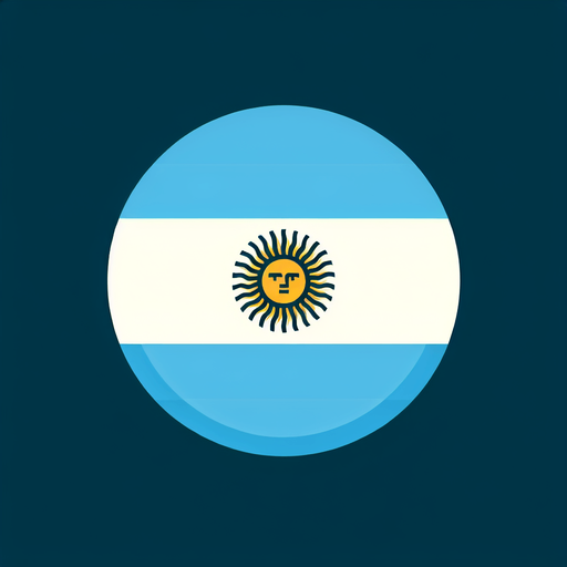 argentina flag. simple. flat.
Single Game Texture. In-Game asset. 2d. Blank background. High contrast. No shadows.
