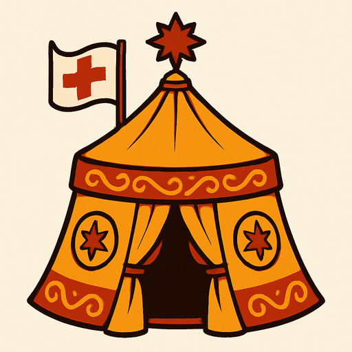 HEALING TENT OTTOMAN.
In-Game asset.  2d.  High contrast.  No shadows