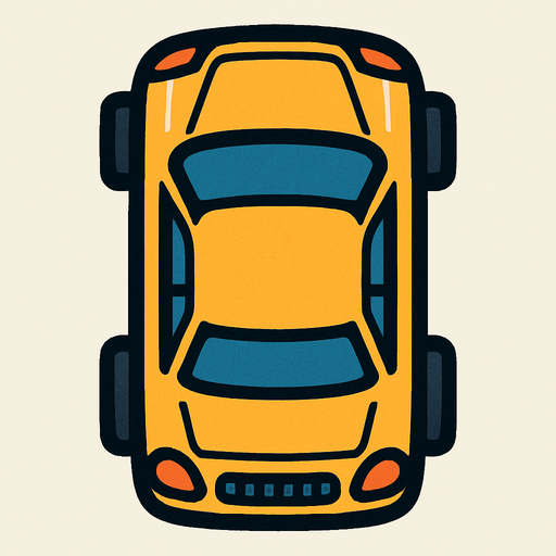 car looks above.
In-Game asset.  2d.  High contrast.  No shadows