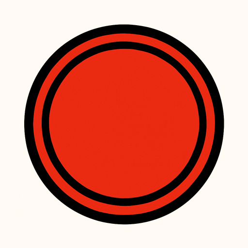 Red button.
In-Game asset.  2d.  High contrast.  No shadows