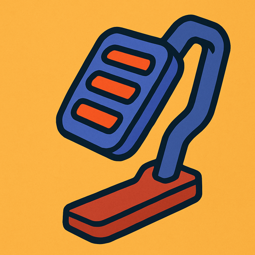 Gaz pedalı.
In-Game asset.  2d.  High contrast.  No shadows