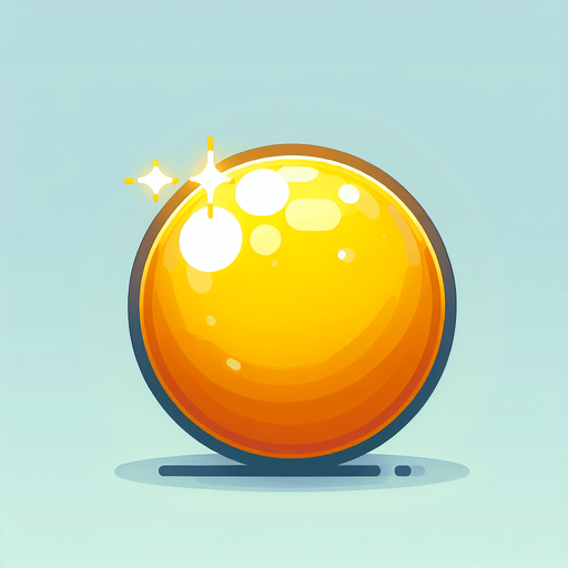 yellow ball.
Single Game Texture.  In-Game asset.  2d.  Blank background.  High contrast.  No shadows