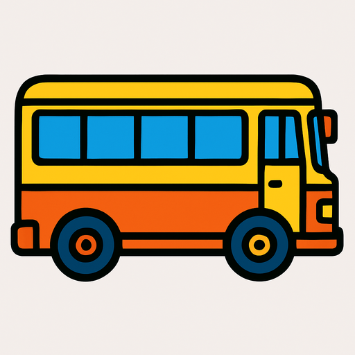 Bus.
In-Game asset.  2d.  High contrast.  No shadows