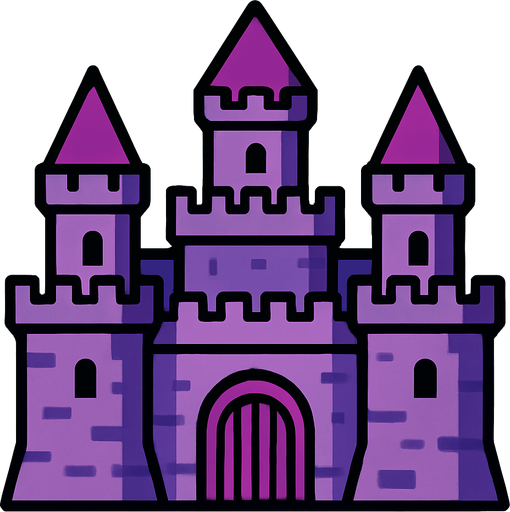 castle.
In-Game asset.  2d.  High contrast.  No shadows
