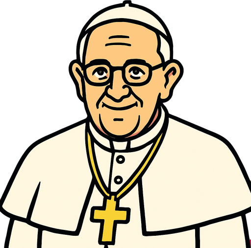 Pope Francis.
In-Game asset.  2d.  High contrast.  No shadows