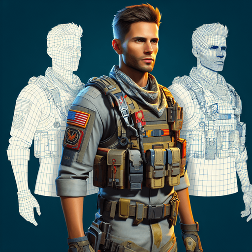 full size civilian
Single Game Texture.  In-Game asset.  2d.  Blank background.  High contrast.  No shadows