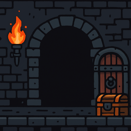 dungeon simple 2d side view dungeon crawler game background.
In-Game asset.  2d.  High contrast.  No shadows. background