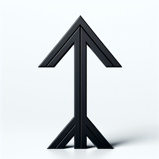 thin, black, up and down arrow.