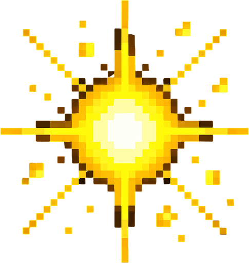 Una luz fuerte de color amarillo, en 32 bits.
In-Game asset.  2d.  High contrast.  No shadows