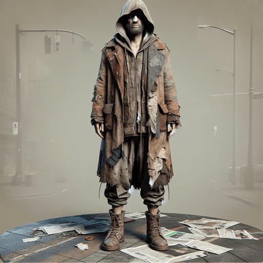 БОМЖ.
Single Game Texture. In-Game asset. БОМЖ