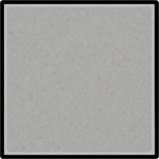 A light gray square with black borders. Realistic appearance and brightness
In-Game asset.  2d.  High contrast.  No shadows