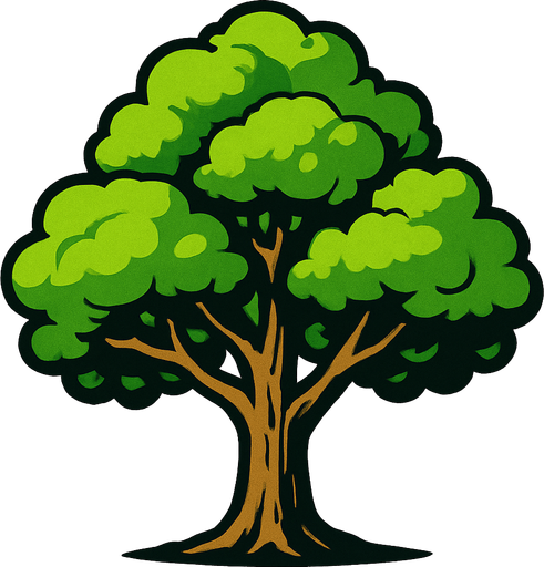 Ağaç.
In-Game asset.  2d.  High contrast.  No shadows