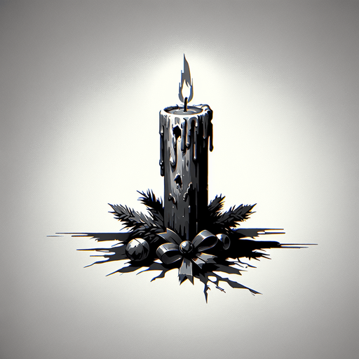 Eerie Christmas-inspired candle similar to a resident evil asset, realistic
Single Game Texture. In-Game asset. 2d. Blank background. High contrast. No shadows.