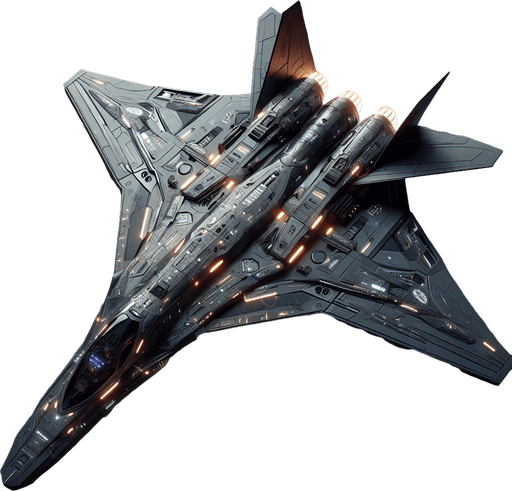 futuristic space fighter.
full front and rear views