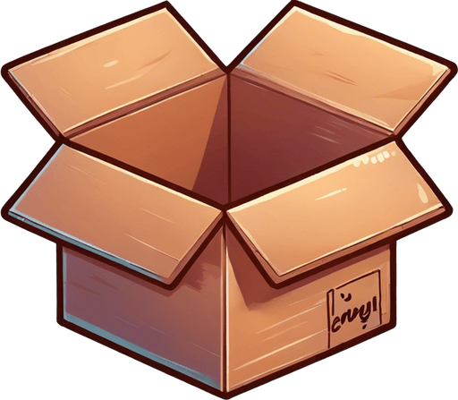 cute Chibi ginger cat peeking from a box. Cheeky, happy.