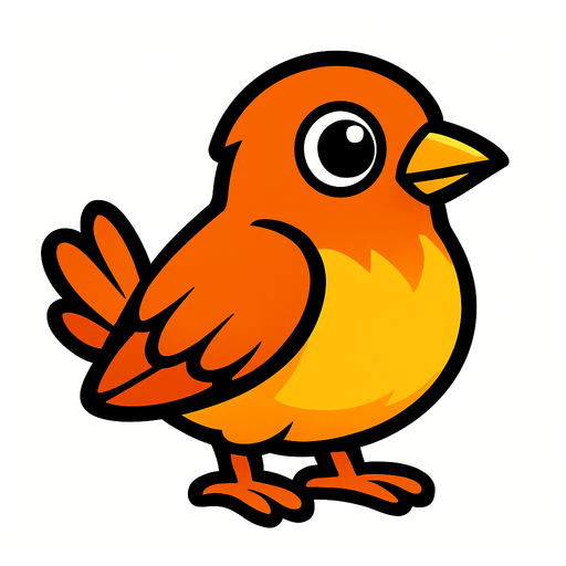 Bird.
In-Game asset.  2d.  High contrast.  No shadows
