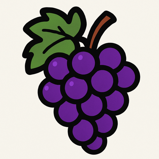 some grapes in 2D.
In-Game asset.  2d.  High contrast.  No shadows