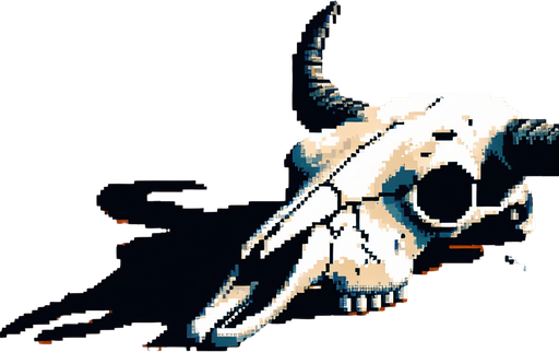 desert buffalo skull.
video game sprite