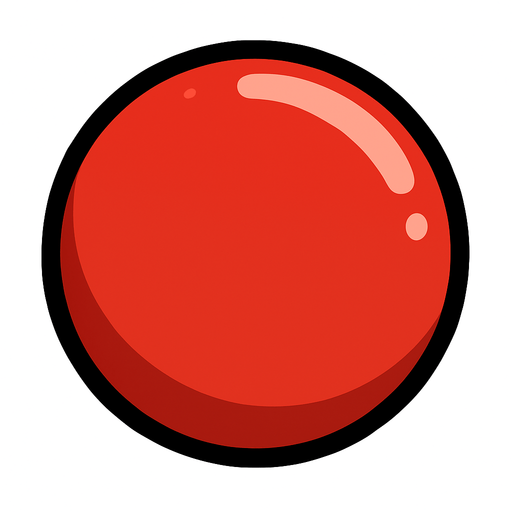 Kırmızı bir top.
In-Game asset.  2d.  High contrast.  No shadows