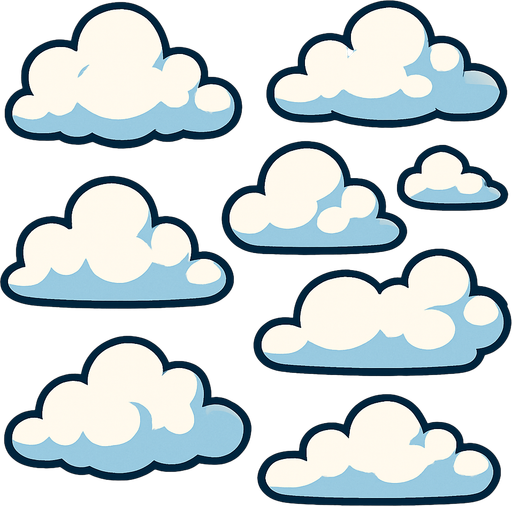make clouds.
In-Game asset.  High contrast.  No shadows