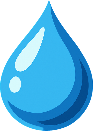 water drop.
In-Game asset.  2d.  High contrast.  No shadows