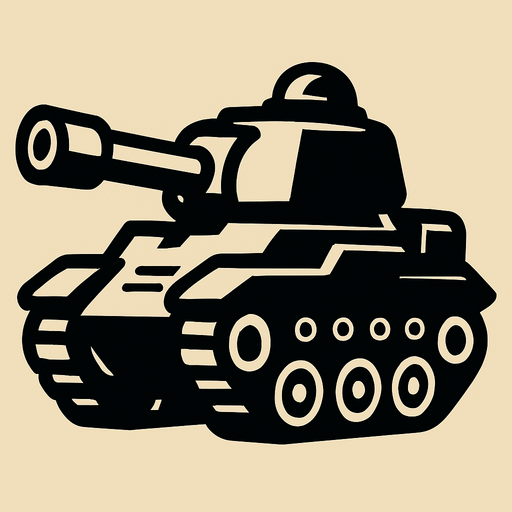 Let the tank face left.
In-Game asset.  2d.  High contrast.  No shadows