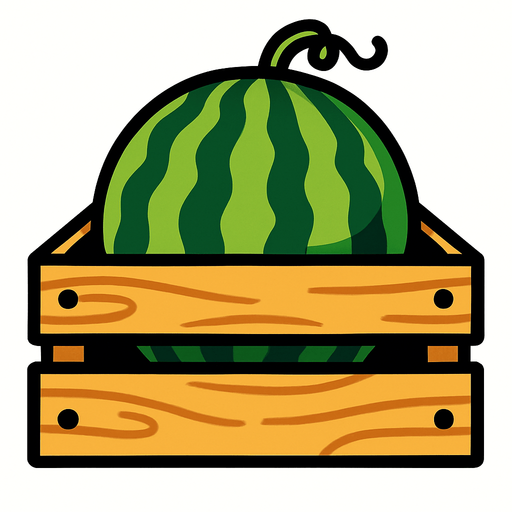 Fruit binadaki karpuz.
In-Game asset.  2d.  High contrast.  No shadows