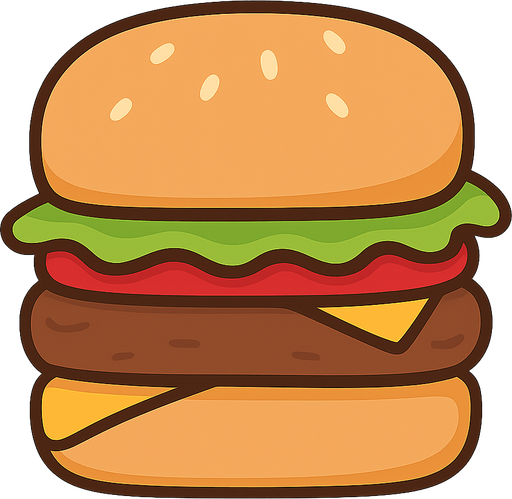 Burgers
. No background. Transparent background. Blank background. No shadows. 2d. In-Game asset. flat